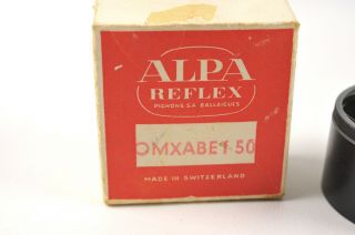 Alpa Reflex Metal Lens Hood for 50mm f1.  8 Switar Lens w/Box OMXABE 2