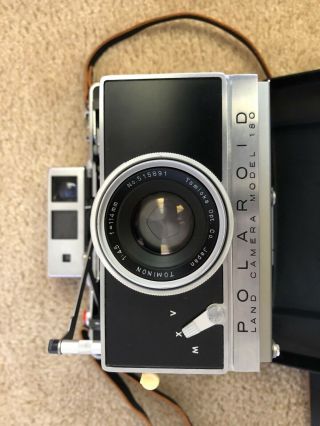Polaroid Land Camera Model 180 w/Tominon 114mm f4.  5 Lens 2