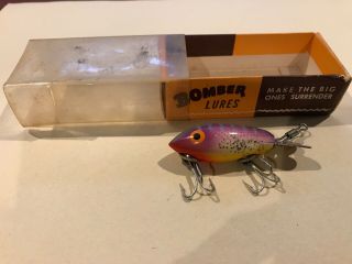 Vintage Bomber Fishing Lure W/ Box And Paperwork (200 Ps) (2.  5 ")
