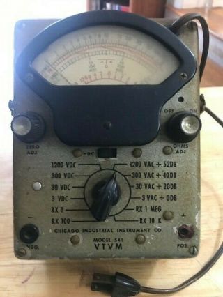 Vintage Volt Ohm Meter Chicago Industrial Instrument Non