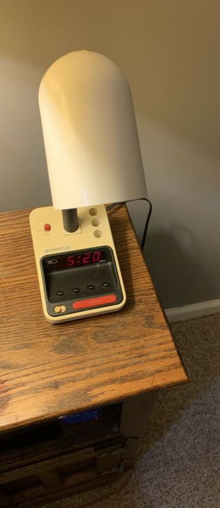 Vintage 1980s Spartus Desk Lamp W/ Digital Alarm Clock 1182 - 64 Hong Kong