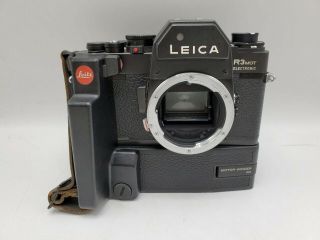 Leica R3 Mot Electronic 35mm Film Camera Body W/ Motor Winder & Grip Read