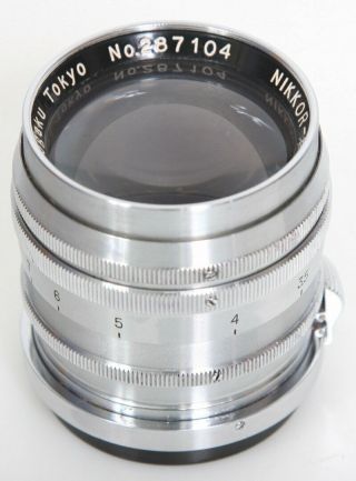 Tokyo 85mm f2 Nikon rangefinder lens 8.  5cm RF camera nikkor P C - S mount MIOJ 2