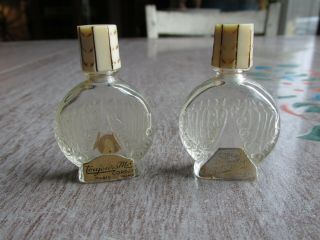 Vintage Toujours Moi Corday Miniature Glass Perfume Bottles 1/8 Ounce