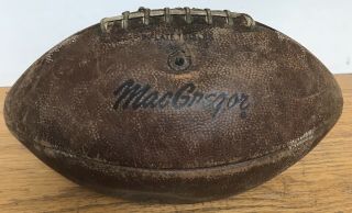 Vintage Macgregor Mxg Official Intercollegiate Leather Football