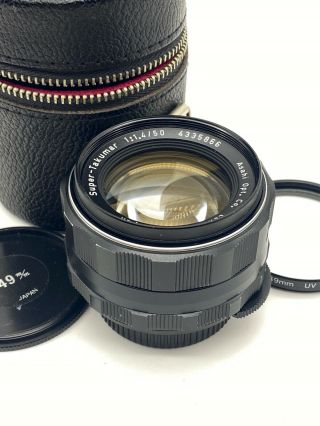 - Takumar 50mm f/1.  4 M42 Lens w/case; 2