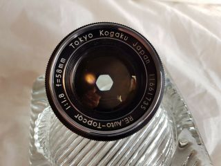 Tokyo Kogaku Re Auto Topcor 5.  8cm 58mm F1.  8 Mf Lens.
