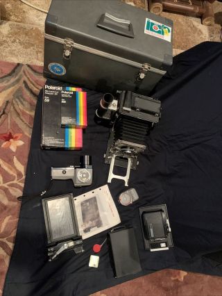 Garflex Speed Graphic 4x5 Camera With Case And Accessories,  But Moving