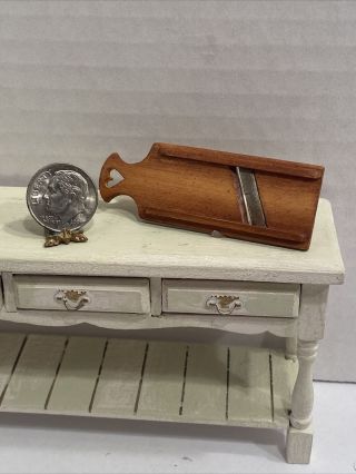 Vintage Artisan Sir Thomas Thumb Wood Mandoline Slicer Dollhouse Miniature 1:12