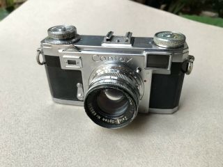 Zeiss Ikon Contax Iia Camera Color Dial W/ 50mm F/1.  5 Sonnar Lens