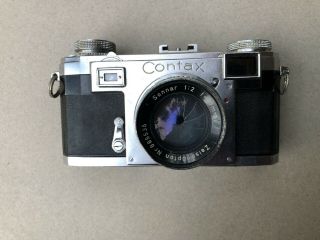 Zeiss Ikon Contax IIa Camera Color Dial w/ 50mm F/1.  5 Sonnar lens 3