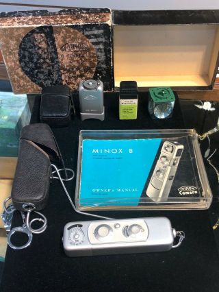 Minox B Camera With Built - In Exposure Meter,  Box Flashbulb Film