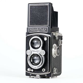 :rolleiflex 3.  5 Automat Ii Model 2 6x6 Tlr Camera W Tessar 75/3.  5 & Plate Back