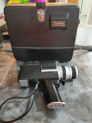 Canon Auto Zoom 518 Sv 8 8mm Movie Camera W/ Hard Case And Filter Key Read