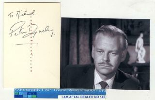 Peter Dyneley Vintage Signed Card,  Thunderbirds Aftal 145