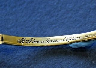 Vintage Gold On Silver Ladies Bangle (if I Live A Thousand Lifetimes)