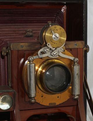 Folmer & Schwing 5x7 Graphic R.  B.  Early Pre Kodak w/ Zeiss Anastigmat Brass Lens 4