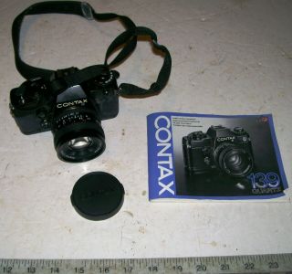 Contax 139 Quartz 35mm Slr Film Camera,  Carl Zeiss Planar 50mm F/1.  7 Lens & Inst