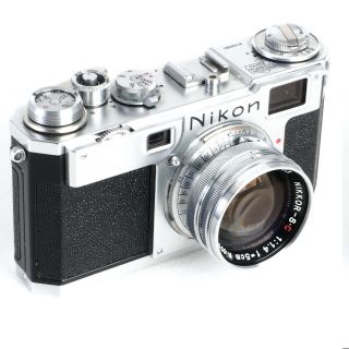 :Nikon S2 35mm Rangefinder Camera w/ Nikkor - S.  C 50mm f1.  4 Lens - Parts/Display 2
