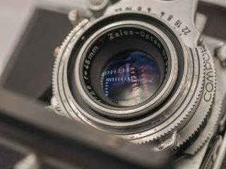 Zeiss Ikon Contessa 533/24 35mm Film Rangefinder Camera Opton Tessar T 45mm Lens 3