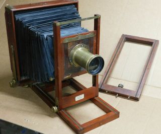 8x10 Rochester Optical Empire State Camera W/ Laverne Brass Lens & Rail
