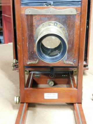 8x10 Rochester Optical Empire State Camera w/ Laverne Brass lens & Rail 2