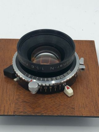 Rodenstock Sironar N 150mm F/5.  6 Lens In Copal 0 Shutter On Deardorff Lens Board
