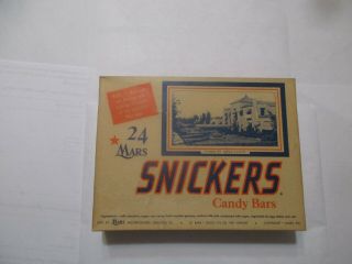 Vintage Snickers Box With Hardware Store Cut Out On Back