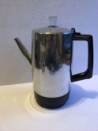Vintage Aluminum West Bend 9 Cup Electric Percolator Coffee Pot Box 39366 2