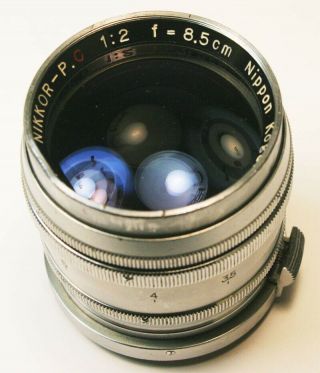 Nippon Kogaku Nikon Nikkor - P.  C 8.  5cm 1:2 Lens For Contax Rf User / Read