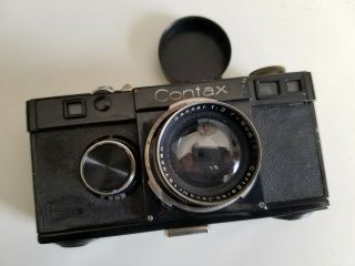 Vintage Contax - 1 35mm Rangefinder Camera - Black Beauty