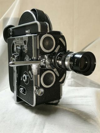 Paillard Bolex H - 16 Rex 16mm Movie Camera - 1959 With Case And Accessories