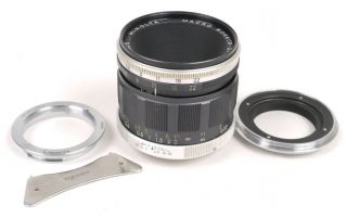 Minolta 50mm F3.  5 Macro Rokkor Qf Lens W/l39/leica Mount/adapter/reverse Ring