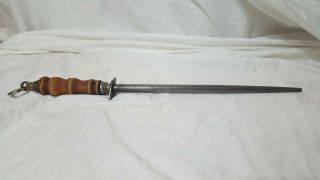 Vintage Wooden Handle F.  Dick Sharpening Steel Made In Germany Approx.  19 "