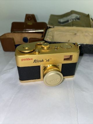 Golden Ricoh " 16 " Sub - Miniature Camera