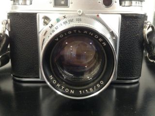 Really vintage Voightlander Prominent Camera With Nokton 50mm F/1.  5 Lens 2