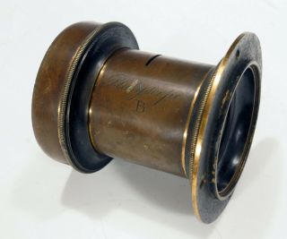 C1880 - C1889 E.  Anthony Platyscope B Brass Barrel Lens For Large Format Camera