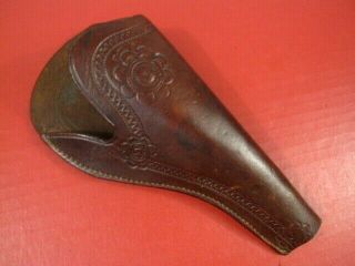 Vintage Brown Leather Holster For Colt Police Positive Revolver W/4 " Bbl -