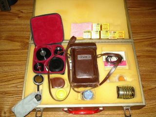 Vintage Yashica - D Camera With Brown Case With.  Lyc 9394 Only