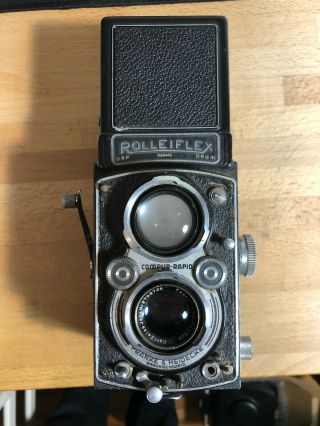 Rolleiflex Automat Type 2 Tlr 3.  5 Zeiss Tessar Lens 1:3.  5/75mm