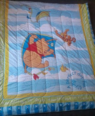 Vintage Disney Home Winnie The Pooh Bear And Tigger Cotton Comforter Full 76x86 "