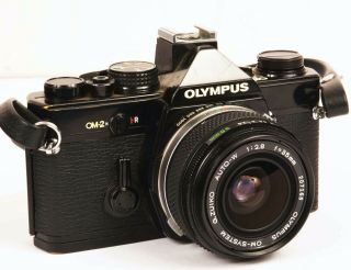Olympus Om - 2n 35mm Slr Film Camera Outfit,  Flash,  3 Lenses & More