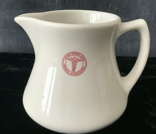 Vintage Us Army Medical Department Creamer Pitcher By Shenango China 5 "