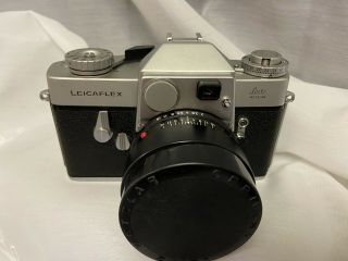 Vintage Leicaflex Body,  Summicron 1:2/50,  Case,  Elmarit - R 1:2.  8/135–2 Lenses