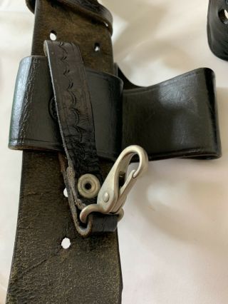 Vintage Tex Shoemaker 36 Basket weave Belt w/ Attachments Bianchi Handcuff case 3