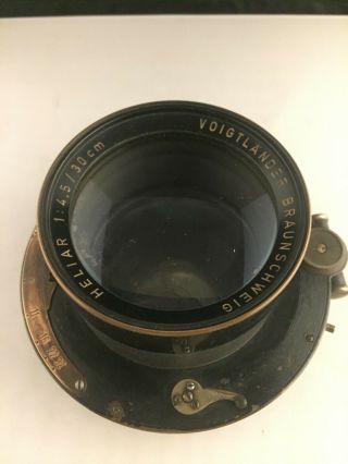Voigtlander Braunschweig Heliar 30cm 4.  5 Large Format Lens 4