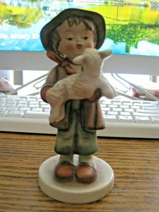 Vintage Goebel Hummel Lost Sheep Tmk6 68 Little Boy Holding Lamb Old Mark 5.  5 "