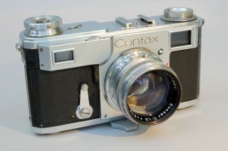 Zeiss Ikon Contax Ii 35mm Rf Camera With 5cm F1.  5 Sonnar Lens - Parts