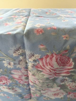Vintage Ralph Lauren One Pillowcase Blue Floral Shelter Island Green Tag
