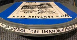 Superman and the Unknown People (1951).  16mm BW Feature Film 2,  000 ft reel 2